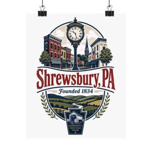 Shrewsbury Born & Raised Art Print – Retro