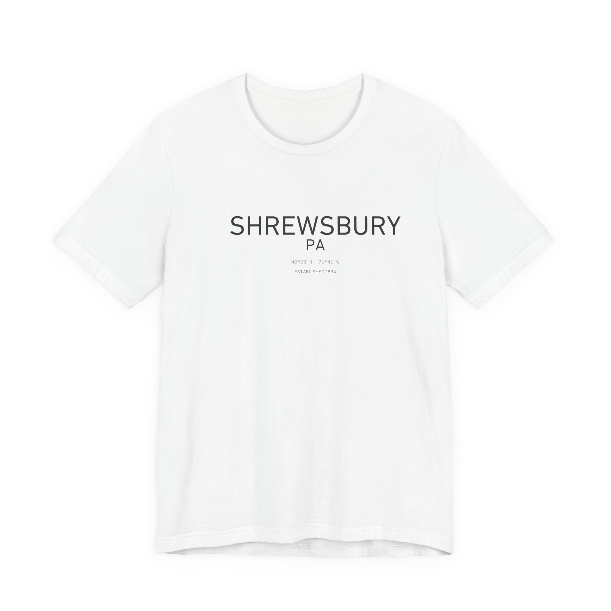 Shrewsbury PA T-Shirt – Coordinates (Est. 1834)