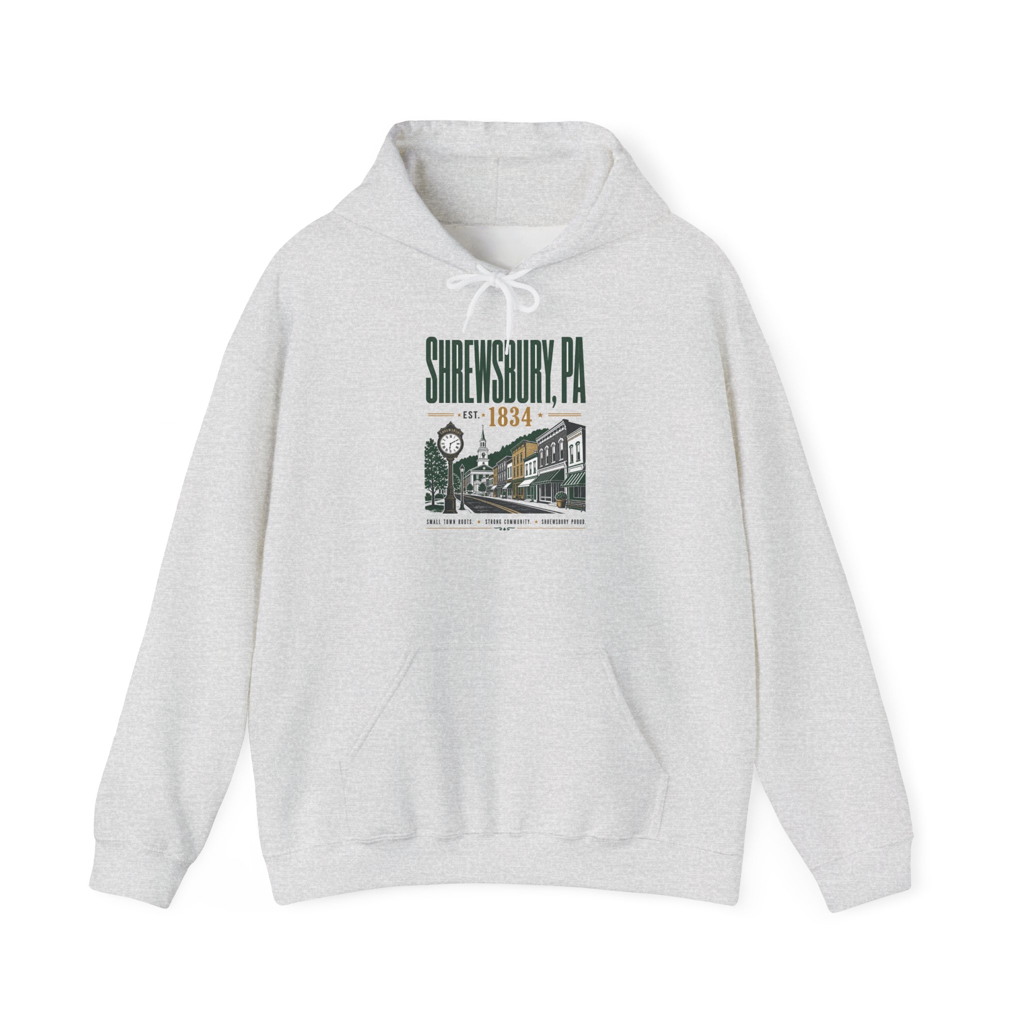 Shrewsbury PA Hoodie – Vintage Main Street (Est. 1834) - Image 2