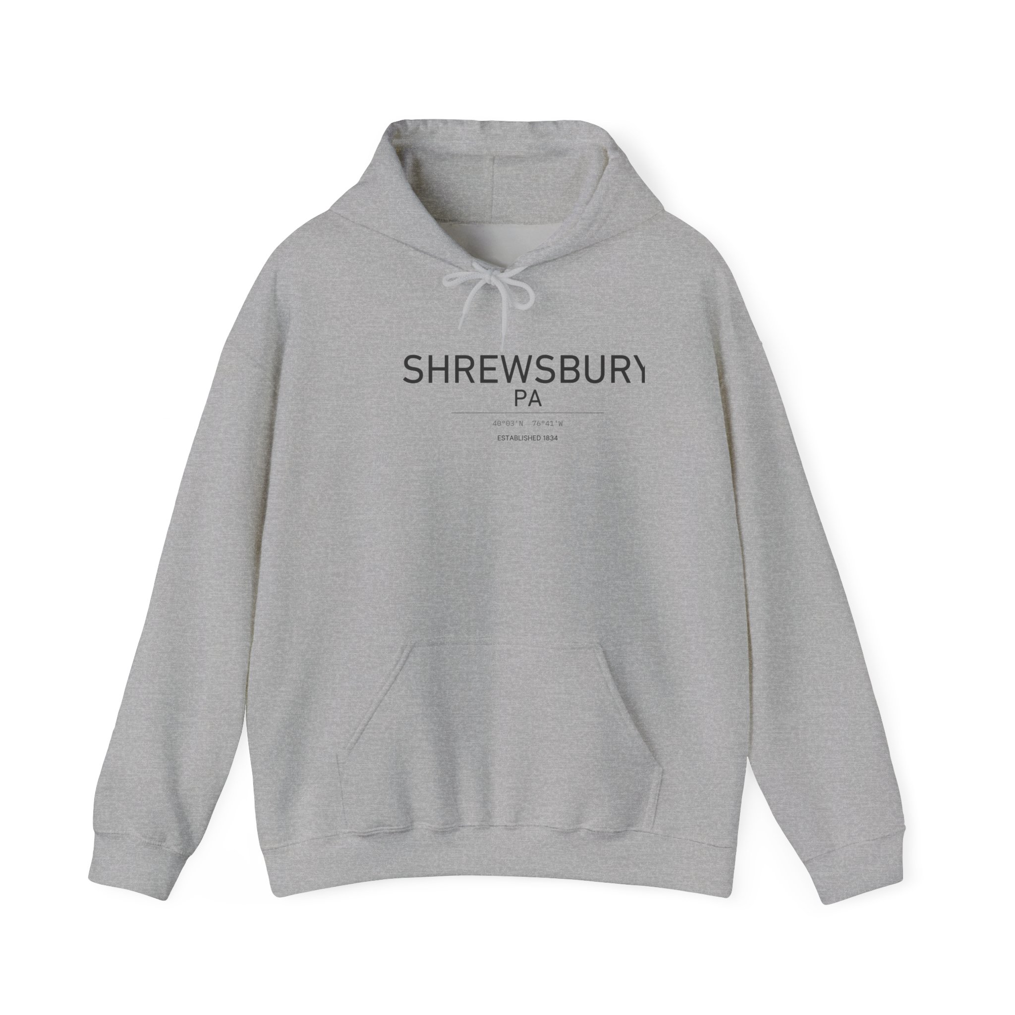 Shrewsbury PA Hoodie – Coordinates (Est. 1834) - Image 2
