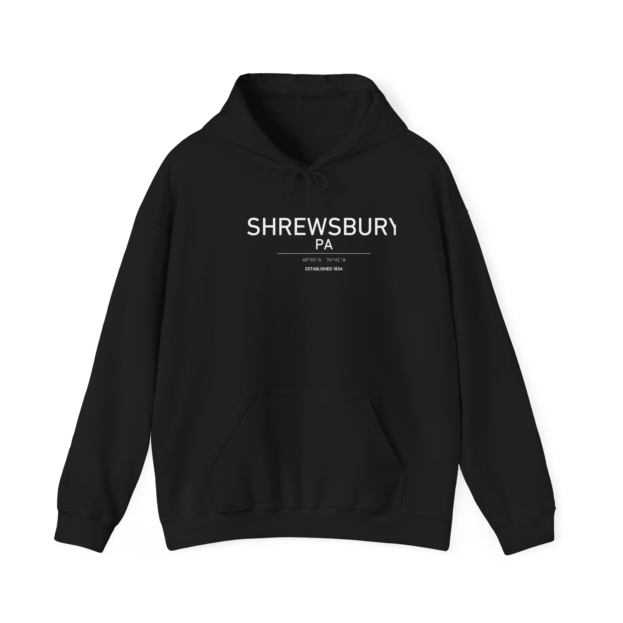 Shrewsbury PA Hoodie – Coordinates (Est. 1834) - Image 3