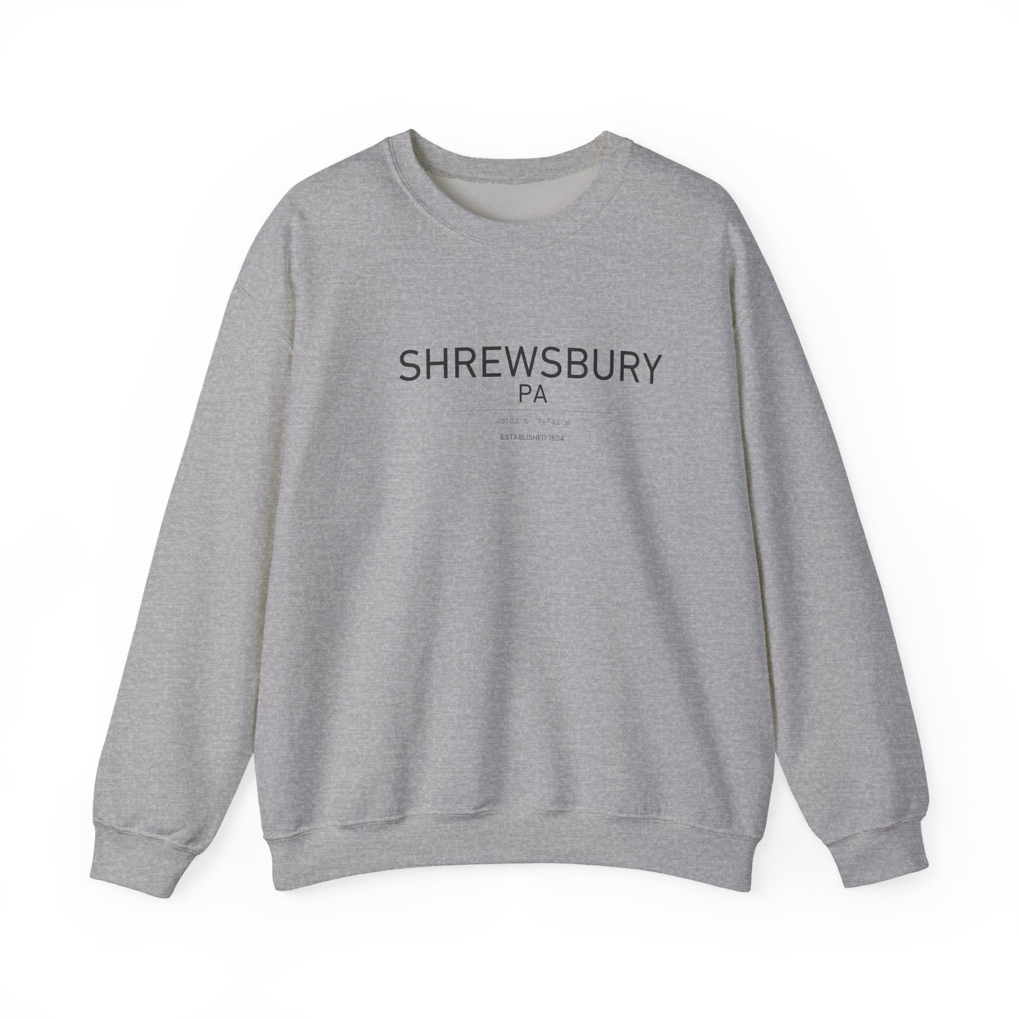 Shrewsbury PA Sweatshirt – Coordinates (Est. 1834) - Image 2