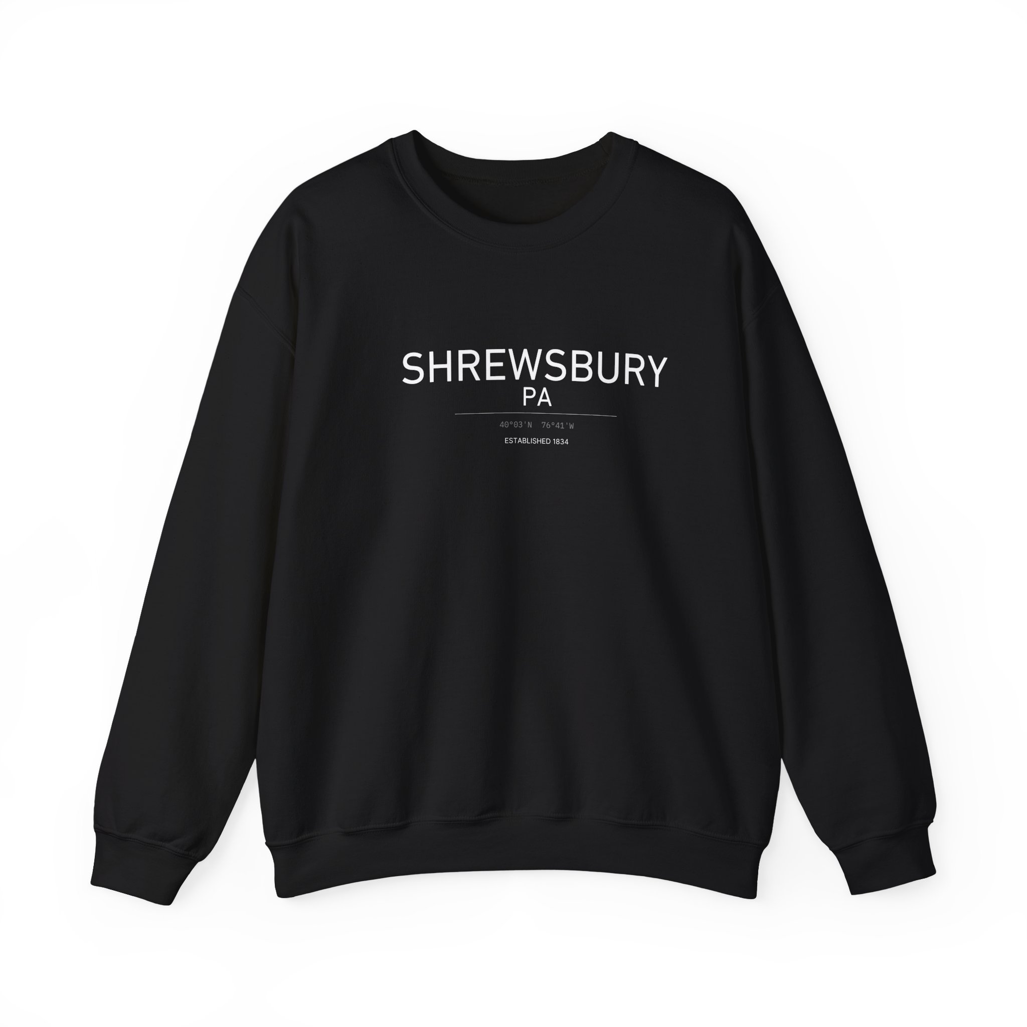 Shrewsbury PA Sweatshirt – Coordinates (Est. 1834) - Image 3