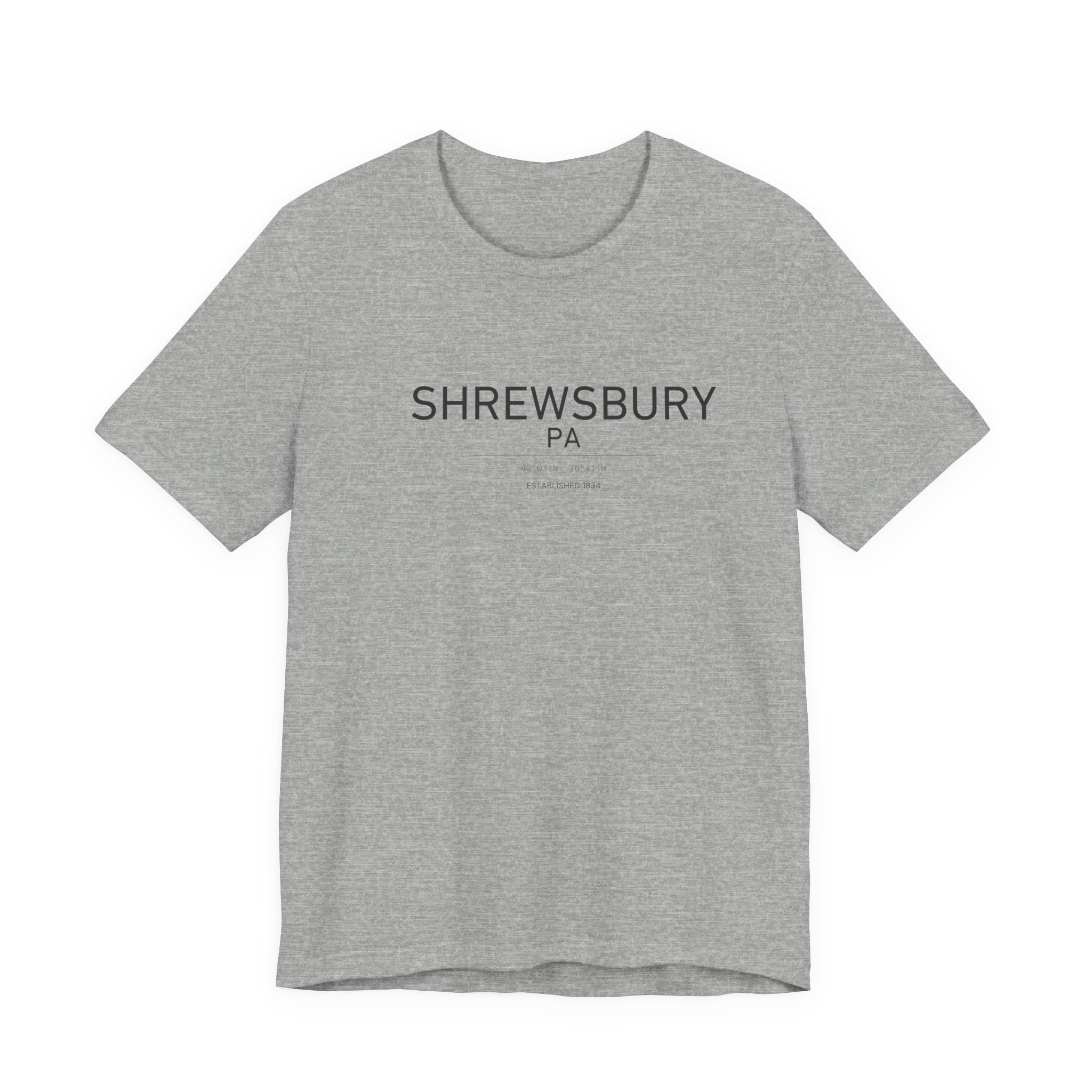 Shrewsbury PA T-Shirt – Coordinates (Est. 1834) - Image 2