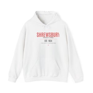 Shrewsbury PA Hoodie – Bold Red (Est. 1834)