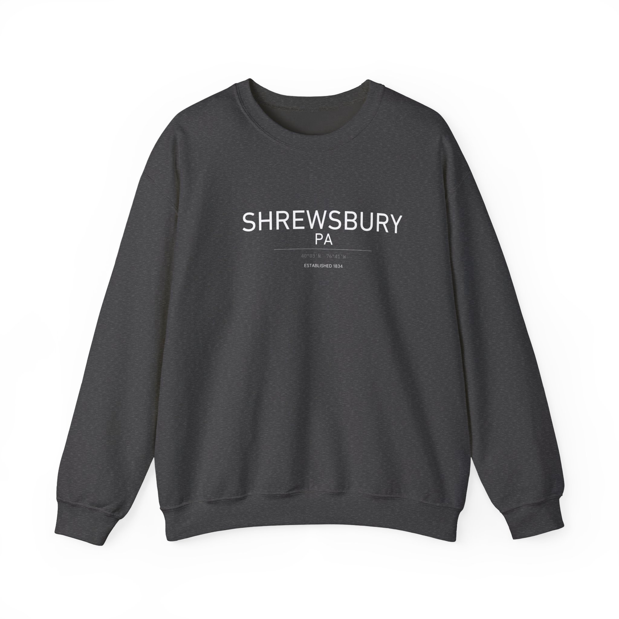 Shrewsbury PA Sweatshirt – Coordinates (Est. 1834) - Image 4